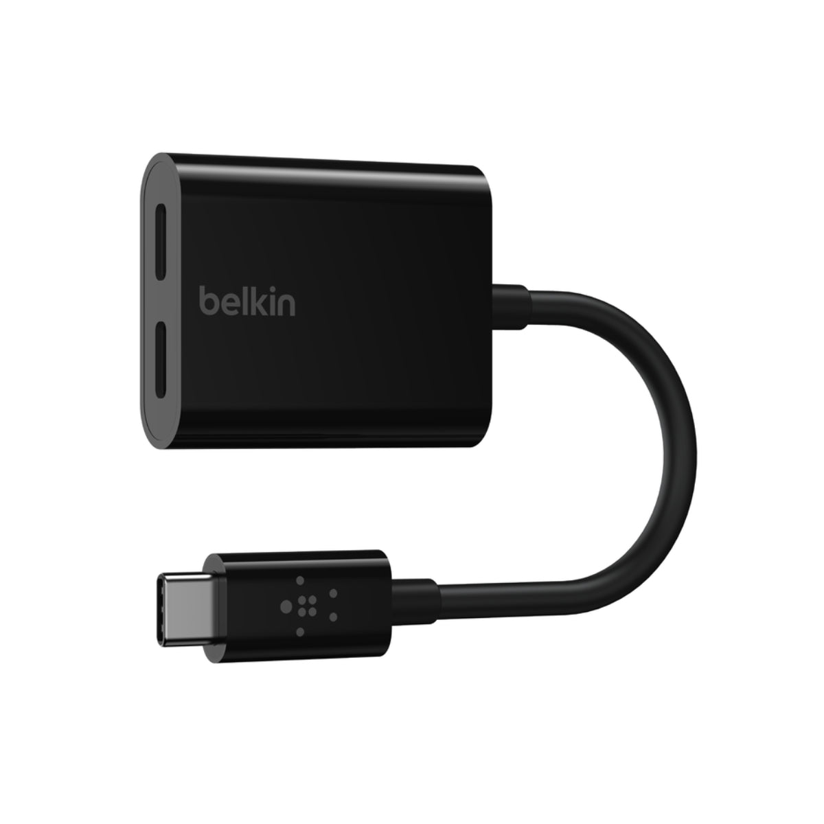 Belkin RockStar USB-C Audio + Charge Adapter - Black - كابل - Store 974 | ستور ٩٧٤