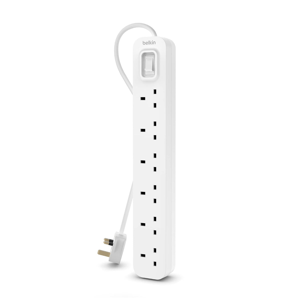 Belkin 6 Socket Power Extension With 3M Cable UK Plug - White - كابل - Store 974 | ستور ٩٧٤