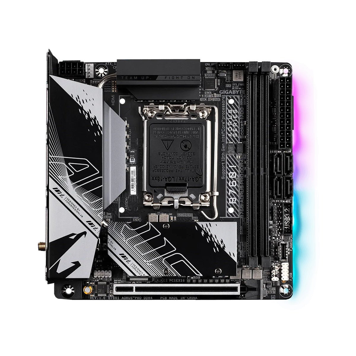 Gigabyte Aorus Pro B760I WiFi DDR4 LGA 1700 Intel 13th Gen Mini-ITX Gaming Motherboard - لوحة الأم - Store 974 | ستور ٩٧٤