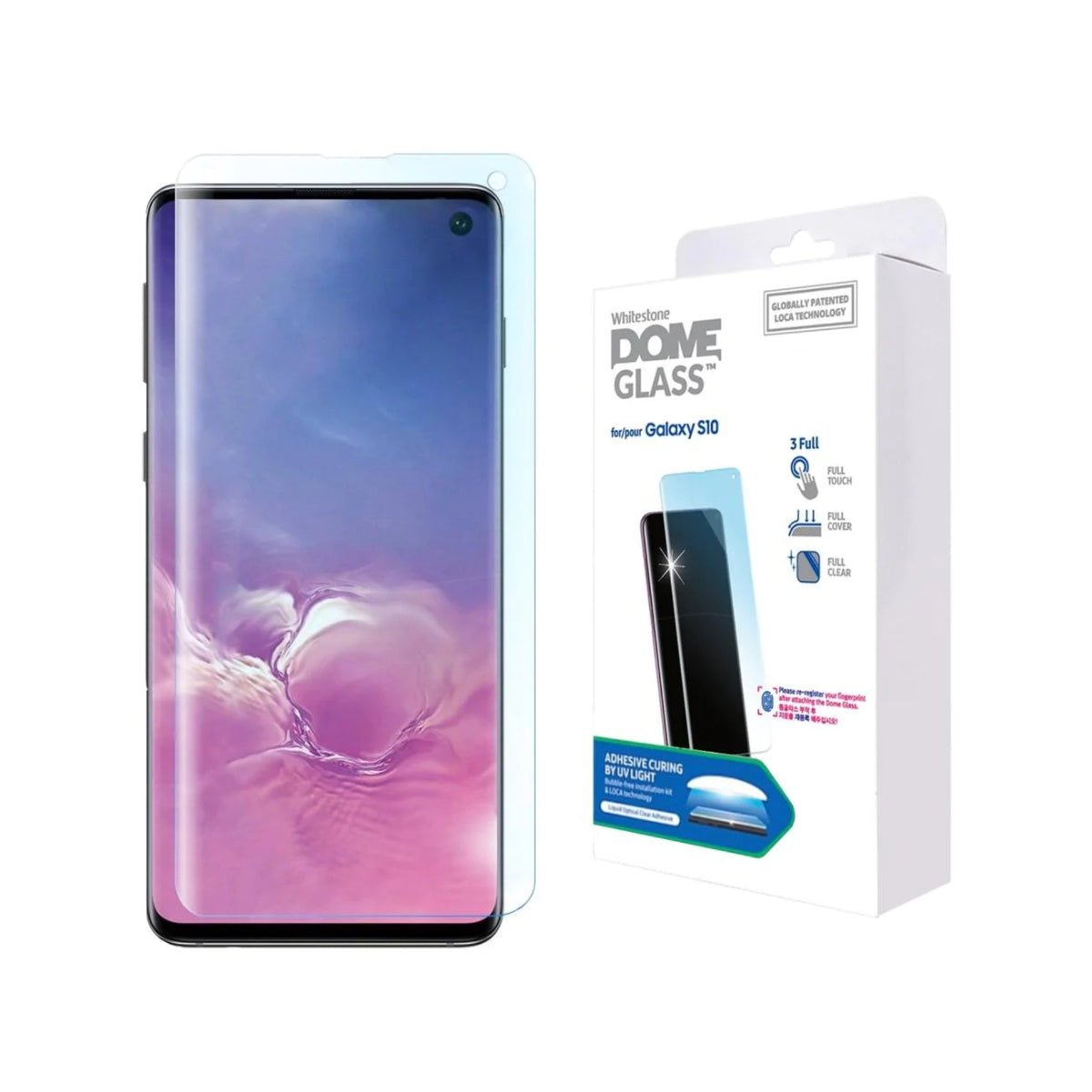 Whitestone Dome Glass Samsung Galaxy S10 Screen Protector - واقي شاشة - Store 974 | ستور ٩٧٤