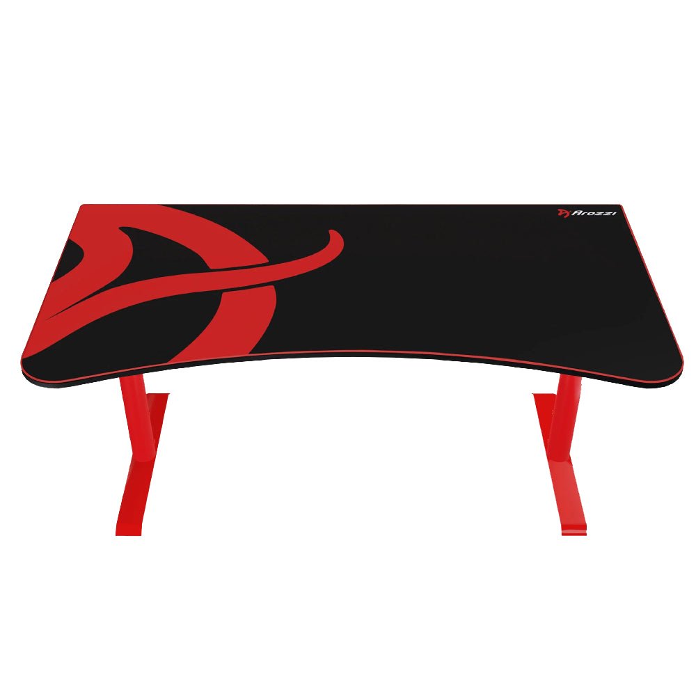 Arozzi Arena Gaming Desk - Red - طاولة ألعاب - Store 974 | ستور ٩٧٤