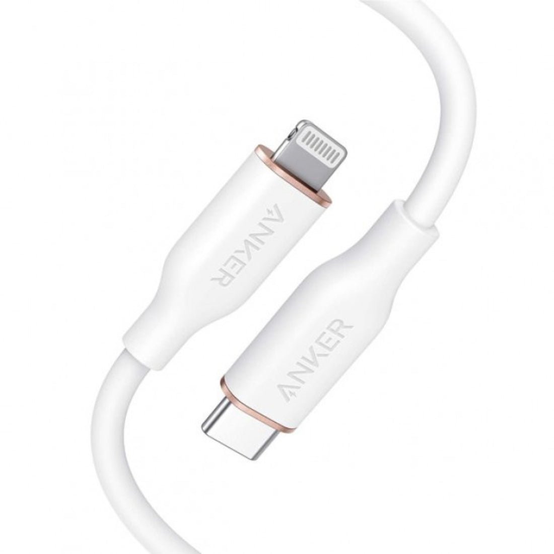 Anker PowerLine III Flow 3ft USB-C Cable with Lightning Connector - White - كابل - Store 974 | ستور ٩٧٤