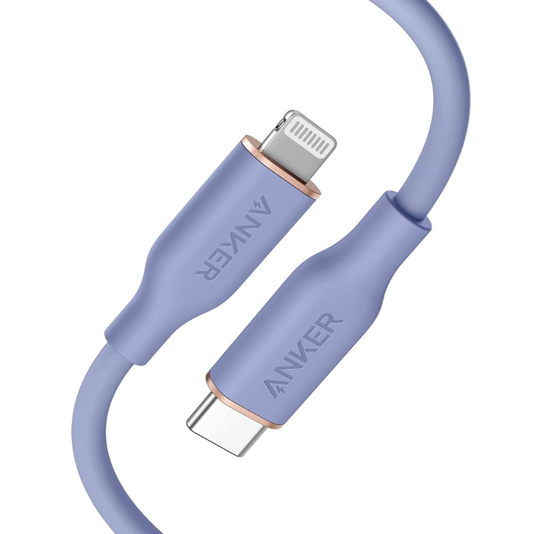 Anker PowerLine III Flow 3ft USB-C Cable with Lightning Connector - Purple - كابل - Store 974 | ستور ٩٧٤