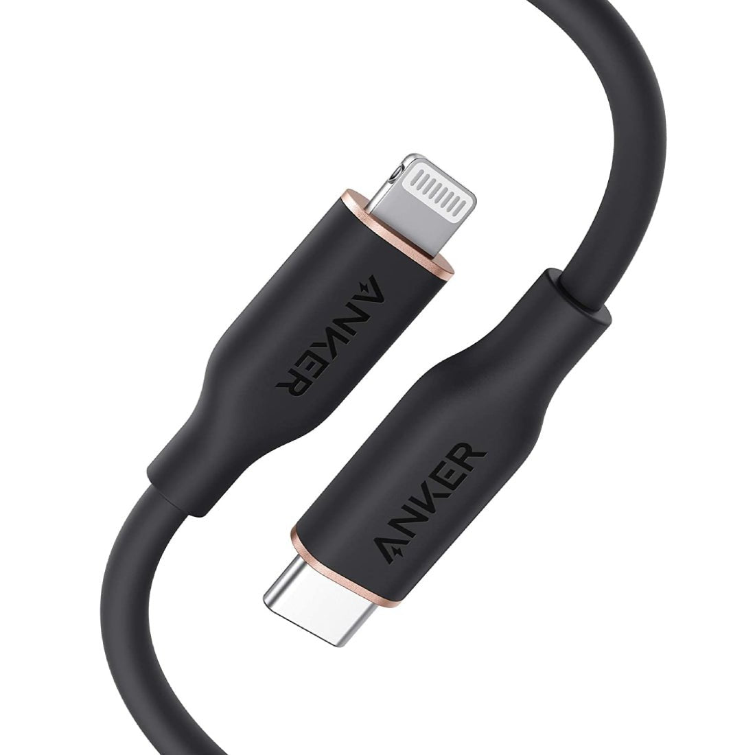 Anker PowerLine III Flow 3ft USB-C Cable with Lightning Connector - Black - كابل - Store 974 | ستور ٩٧٤