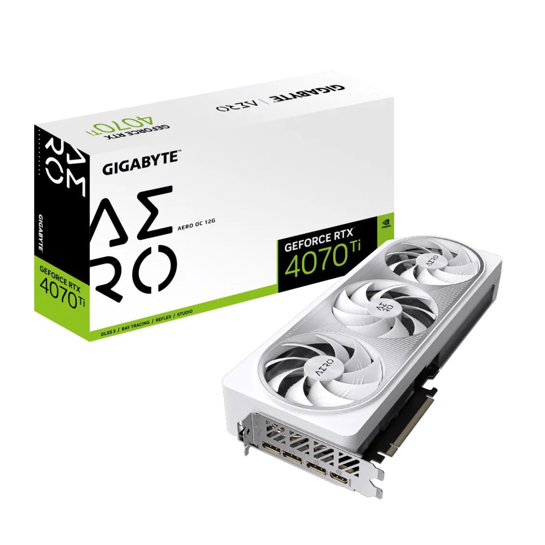 Gigabyte GeForce RTX 4070 Ti AERO OC 12GB GDDR6X Graphics Card - White - كرت الشاشة - Store 974 | ستور ٩٧٤