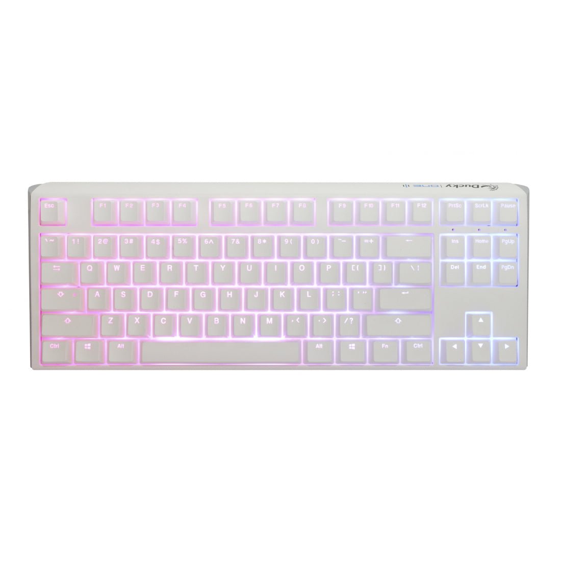 Ducky One 3 TKL Classic RGB Pure White Mechanical Keyboard - Cherry Blue - لوحة مفاتيح - Store 974 | ستور ٩٧٤
