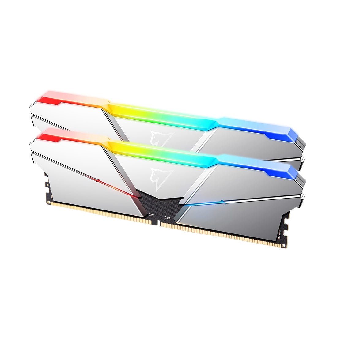 Netac Shadow RGB 32GB (2 x 16GB) CL40 4800Mhz RAM - Silver - ذاكرة عشوائية - Store 974 | ستور ٩٧٤