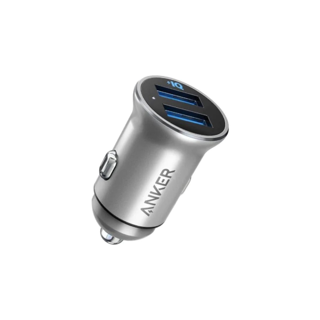 Anker PowerDrive 2 Alloy Metal Mini Car Charger - Silver - شاحن - Store 974 | ستور ٩٧٤