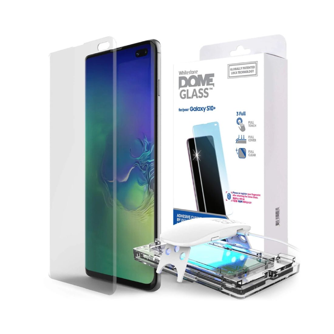 Whitestone Dome Glass Samsung Galaxy S10 Plus Screen Protector - واقي شاشة - Store 974 | ستور ٩٧٤