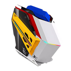 Xigmatek X Battleship Tempered Glass Mid Tower PC Gaming Case - Gundam White - صندوق