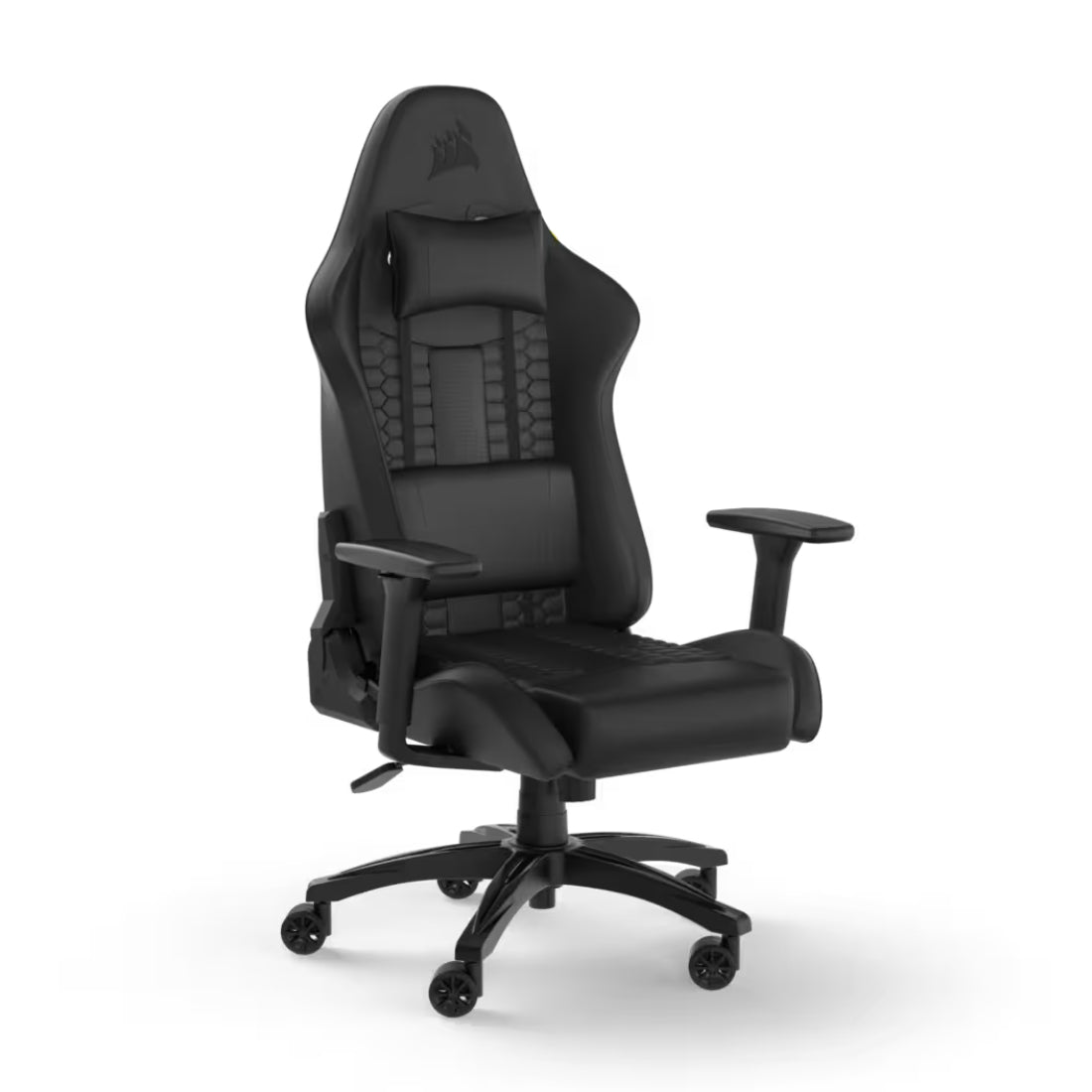 Corsair TC100 Relaxed Leatherette Gaming Chair - Black/Black - كرسي - Store 974 | ستور ٩٧٤