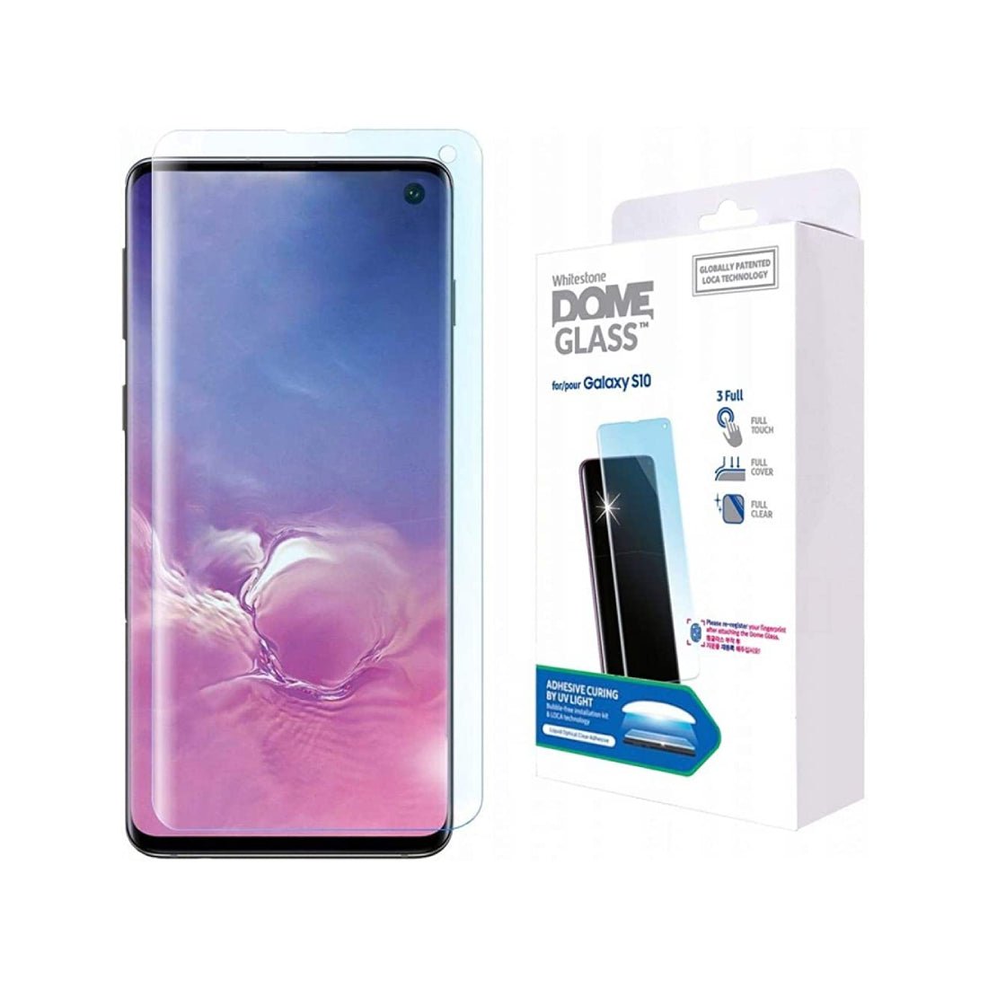 Whitestone Dome Glass Samsung Galaxy S10E Screen Protector - واقي شاشة - Store 974 | ستور ٩٧٤