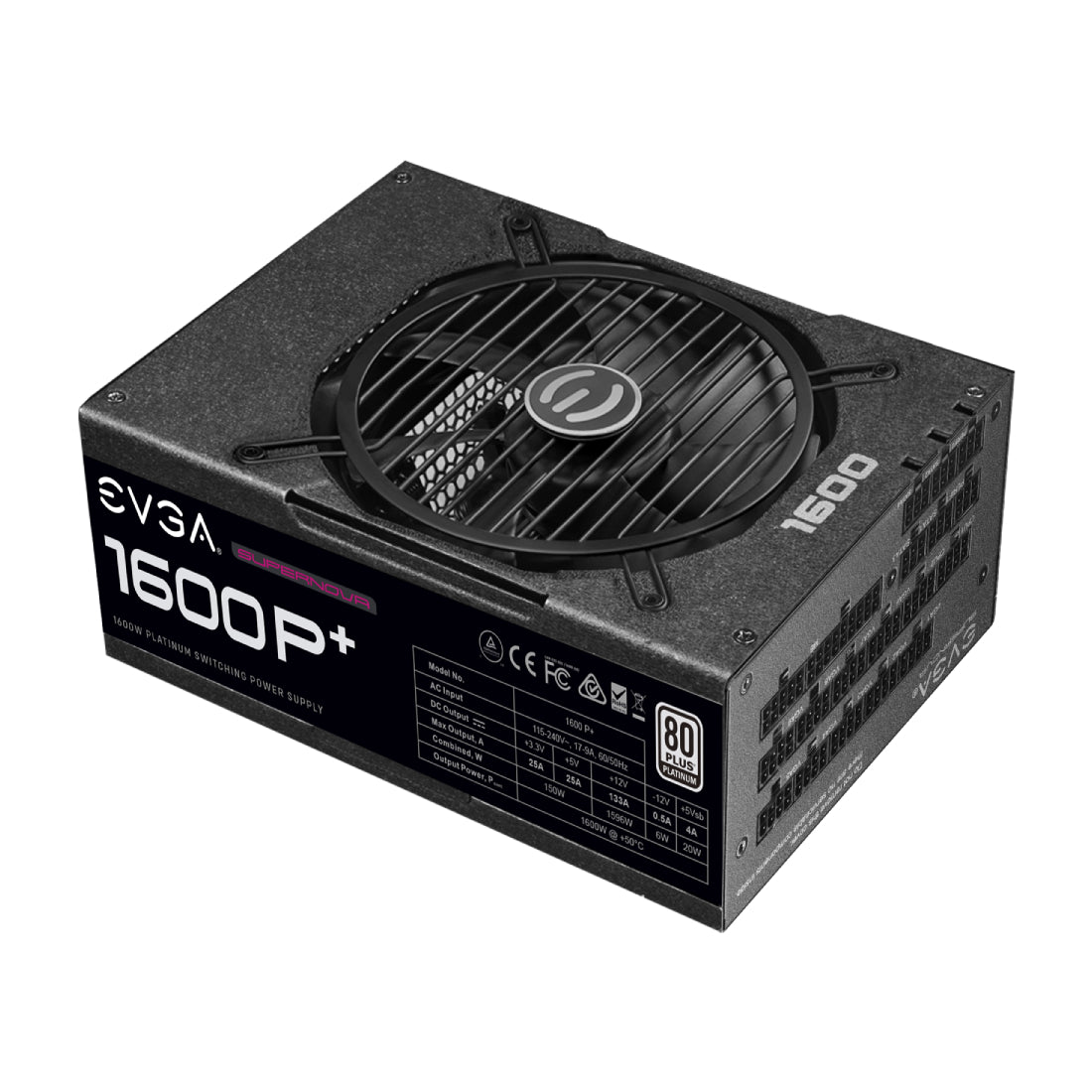 Evga Supernova 1600 P+ 80+ Platinum 1600W إمدادات الطاقة المعيارية بالكامل - mزod alطaقة Evga Supernova 1600 P+ 80+ Platinum 1600W إمدادات الطاقة المعيارية بالكامل - mزod alطaقة