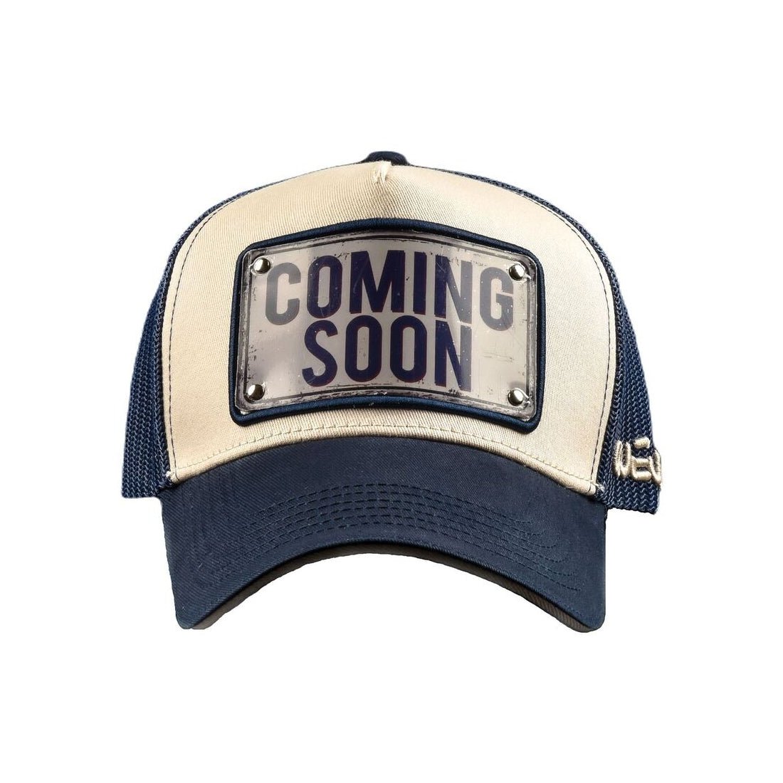 Queue Caps Coming Soon Cap - Blue & White - قبعة Queue Caps Coming Soon Cap - Blue & White - قبعة