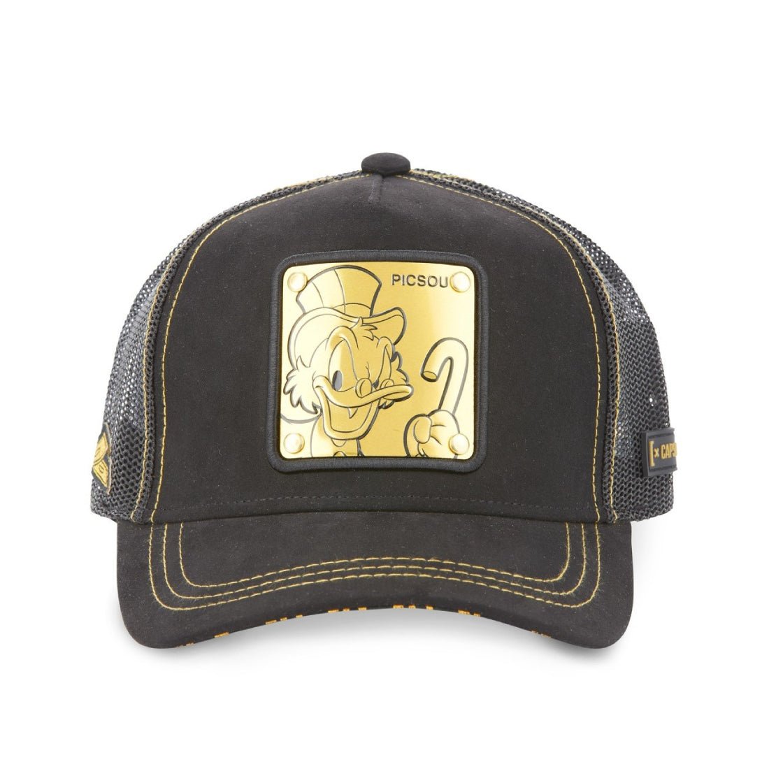 Queue Caps Trucker Tag Disney Picsou Cap - Gold - قبعة Queue Caps Trucker Tag Disney Picsou Cap - Gold - قبعة