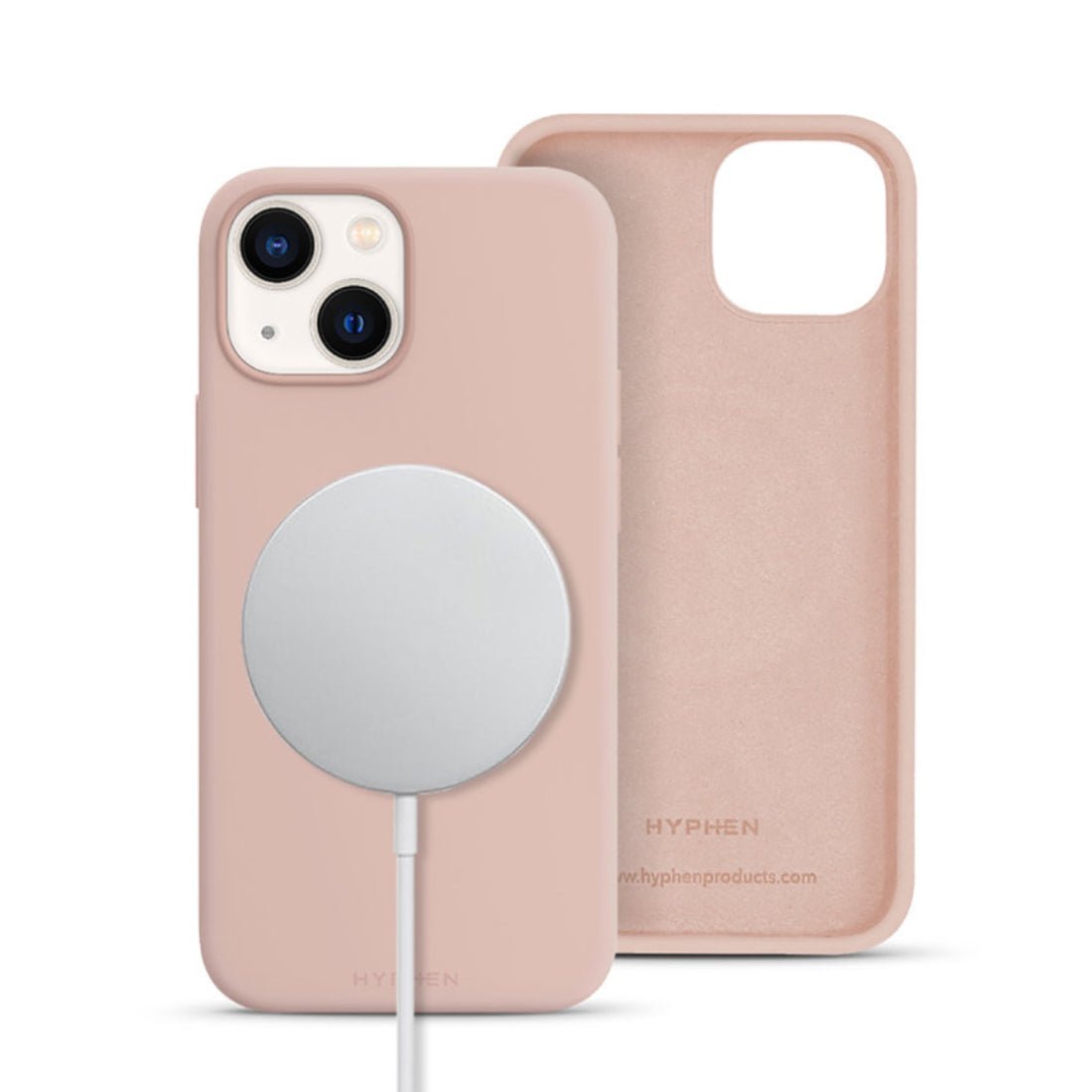 Hyphen Tint Silicone MagSafe Case for iPhone 14 Plus - Sand Pink - حامي هاتف - Store 974 | ستور ٩٧٤