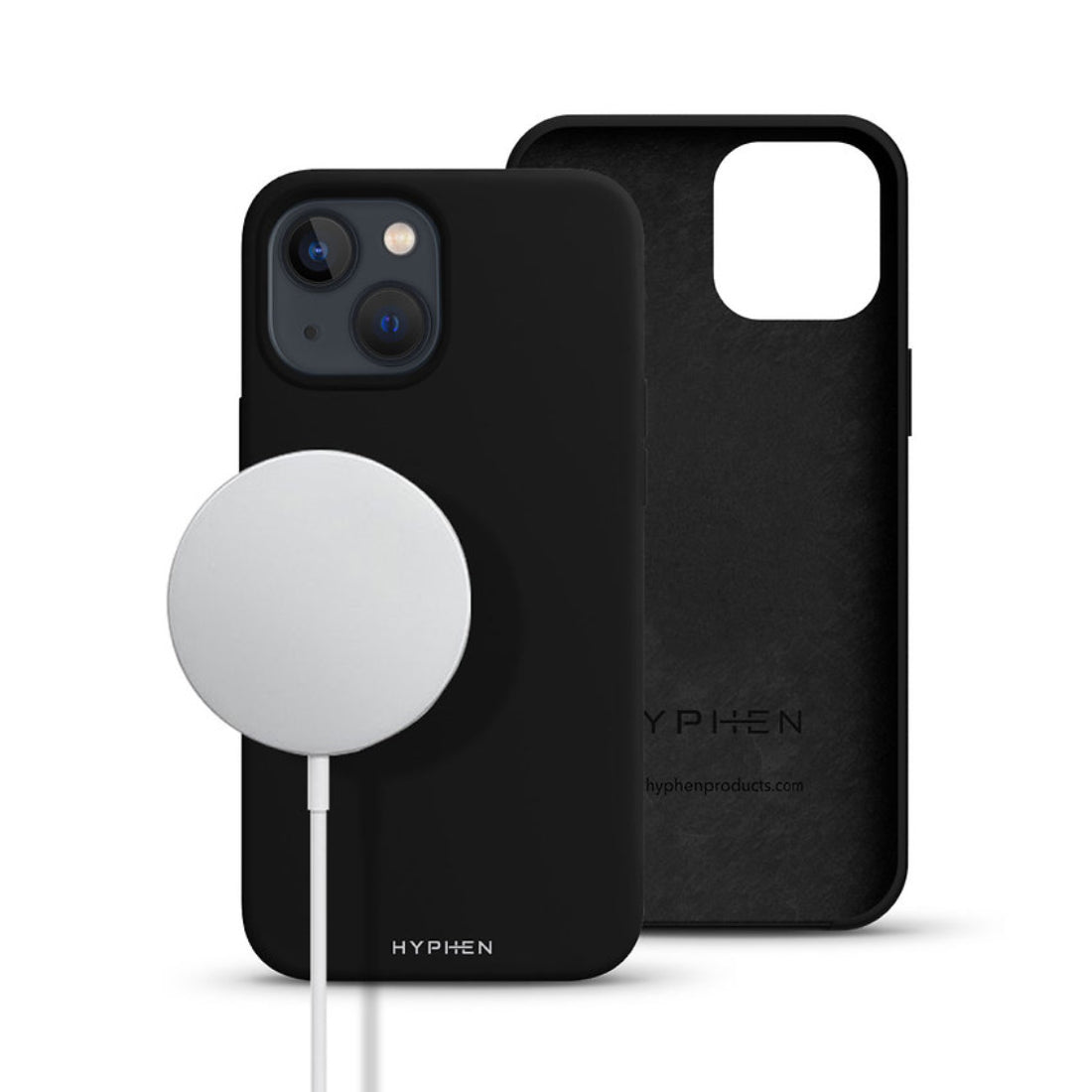 Hyphen Tint Silicone MagSafe Case for iPhone 14 - Black - حامي هاتف - Store 974 | ستور ٩٧٤
