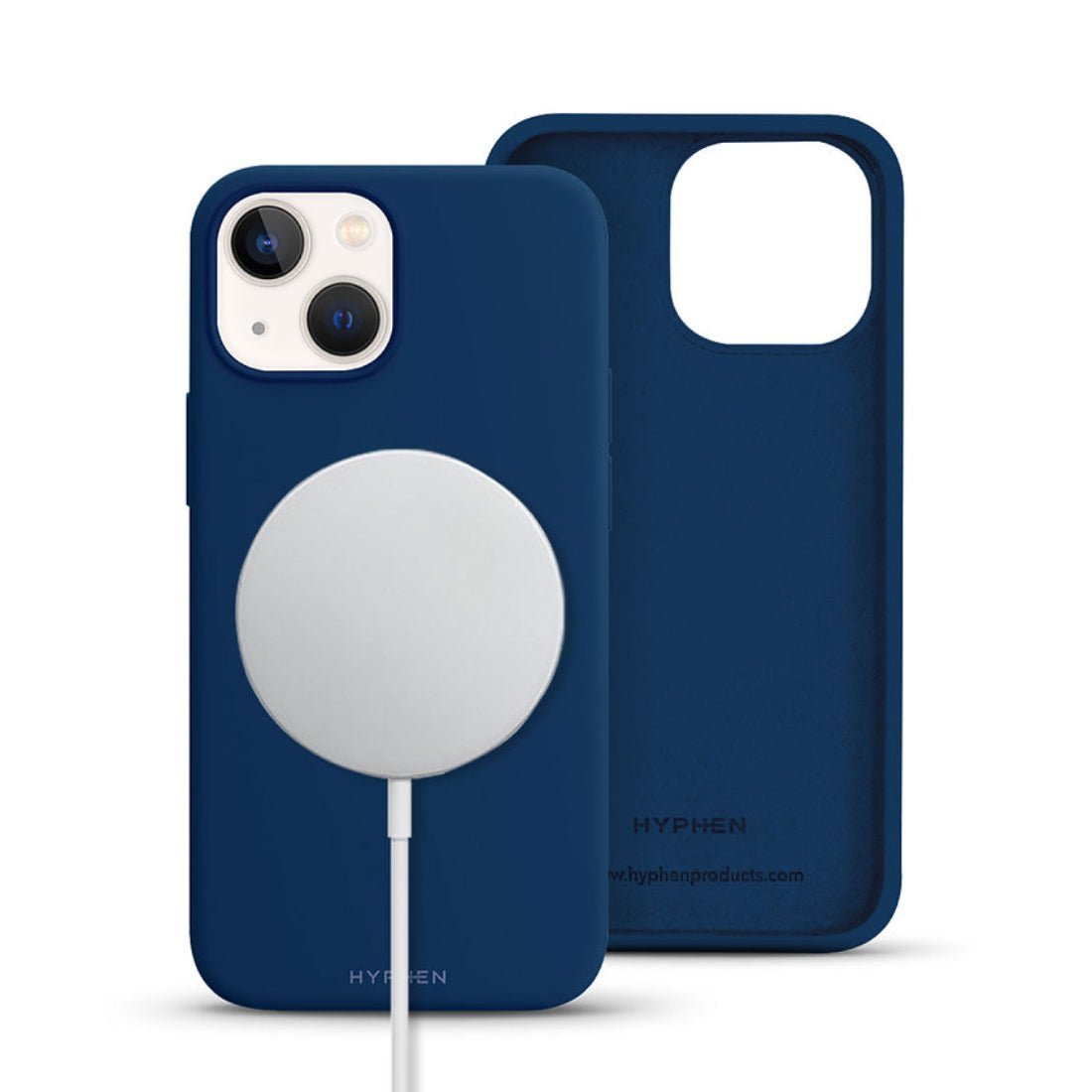 Hyphen Tint Silicone MagSafe Case for iPhone 14 - Blue - حامي هاتف - Store 974 | ستور ٩٧٤