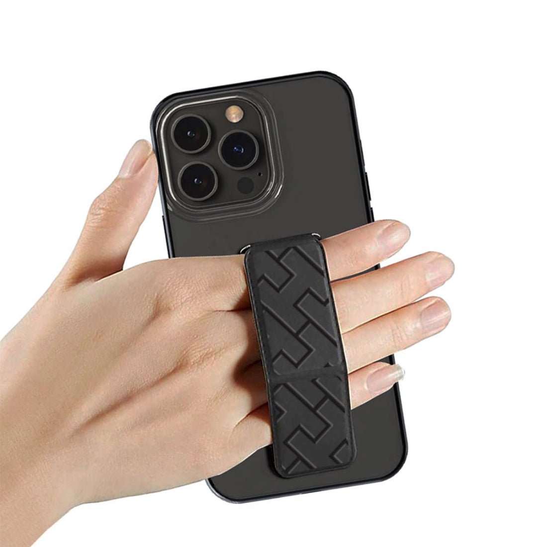 Hyphen Grip Holder Case for iPhone 14 Pro - Black - حامي هاتف - Store 974 | ستور ٩٧٤