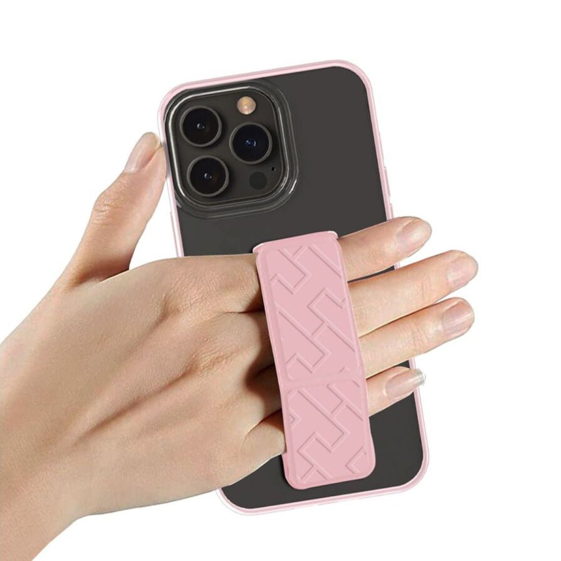 Hyphen Grip Holder Case for iPhone 14 Pro Max - Pink - حامي هاتف - Store 974 | ستور ٩٧٤