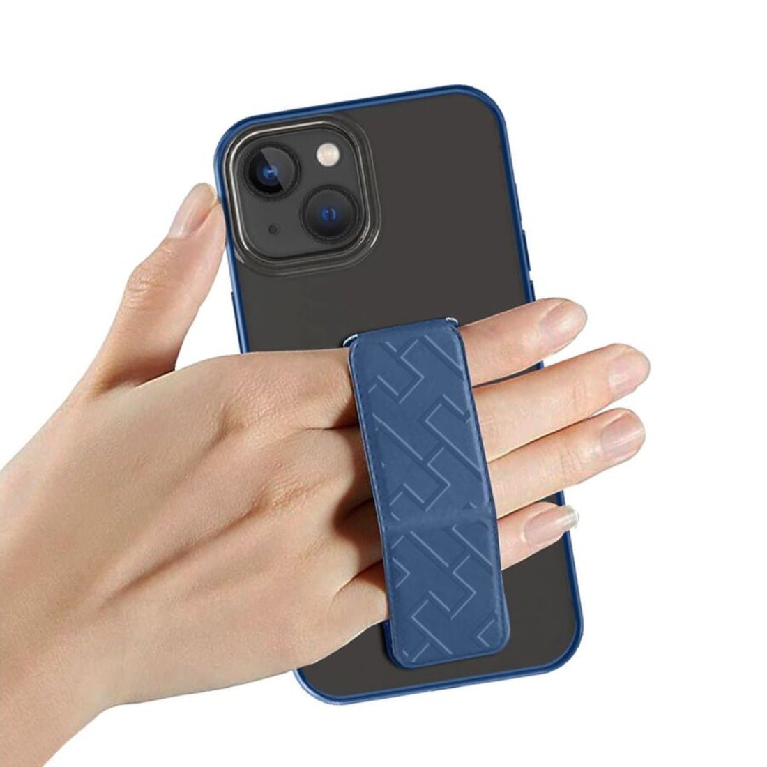 Hyphen Grip Holder Case for iPhone 14 Plus - Blue - حامي هاتف - Store 974 | ستور ٩٧٤
