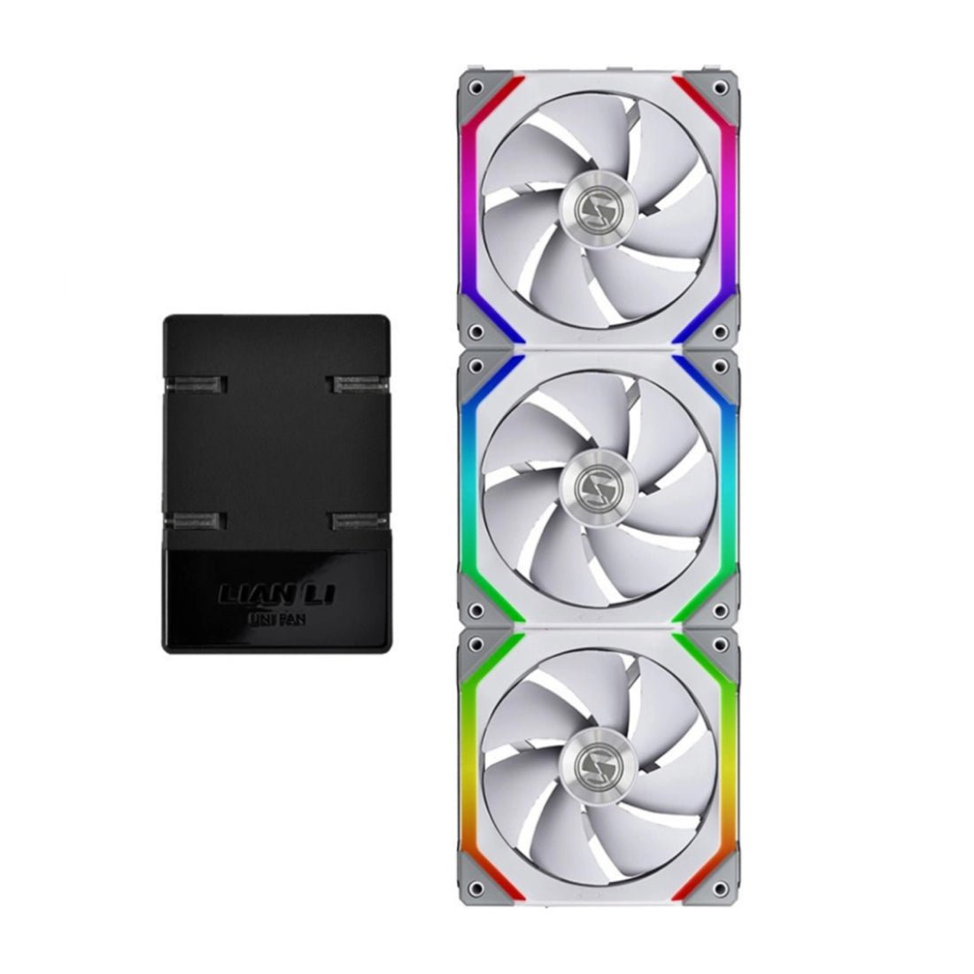 Lian Li UNI SL120 Triple RGB 120MM Fan w/ Controller - White - مروحة تبريد - Store 974 | ستور ٩٧٤