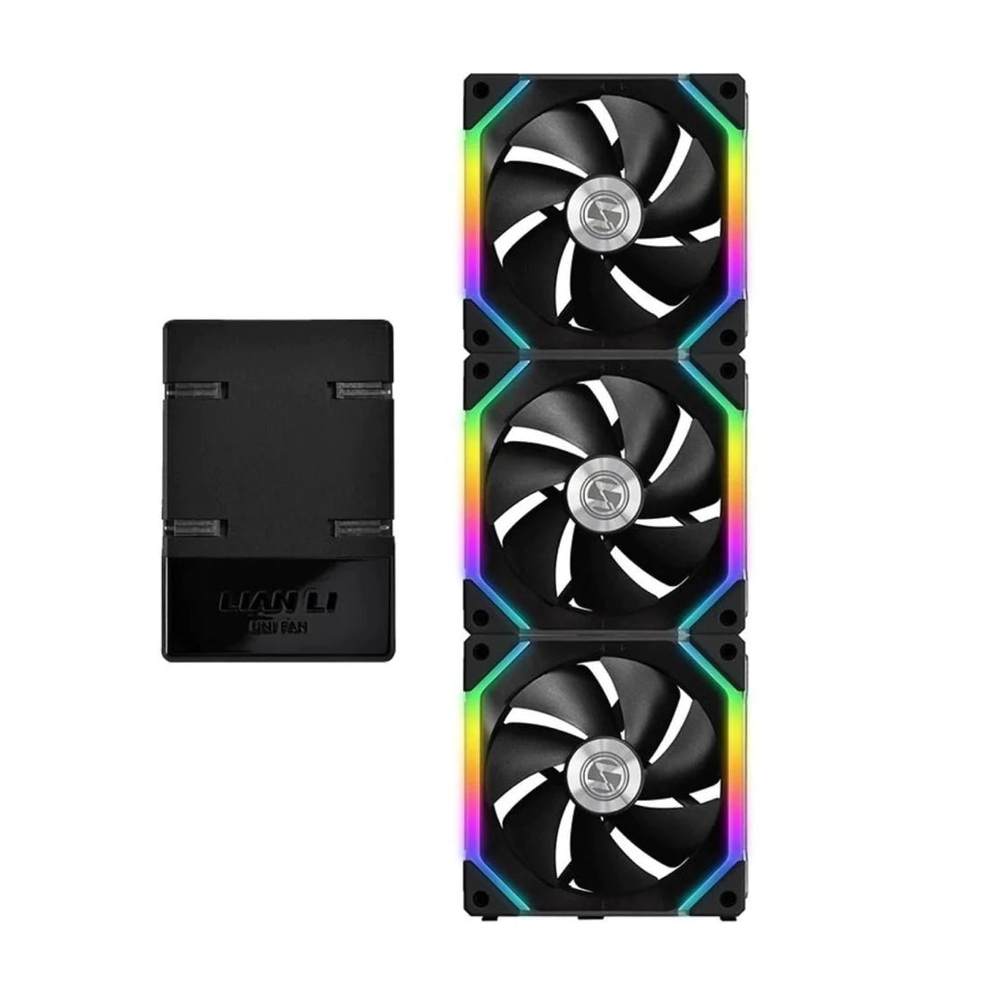Lian Li UNI SL120 Triple RGB 120MM Fan w/ Controller - Black - مروحة تبريد - Store 974 | ستور ٩٧٤