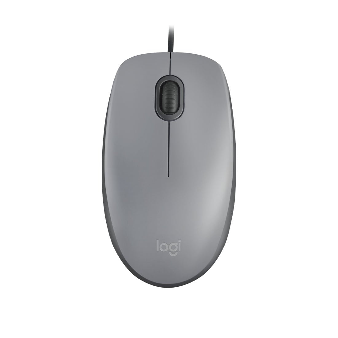 Logitech M110 Silent Click Corded Mouse - Mid Grey - فأرة - Store 974 | ستور ٩٧٤