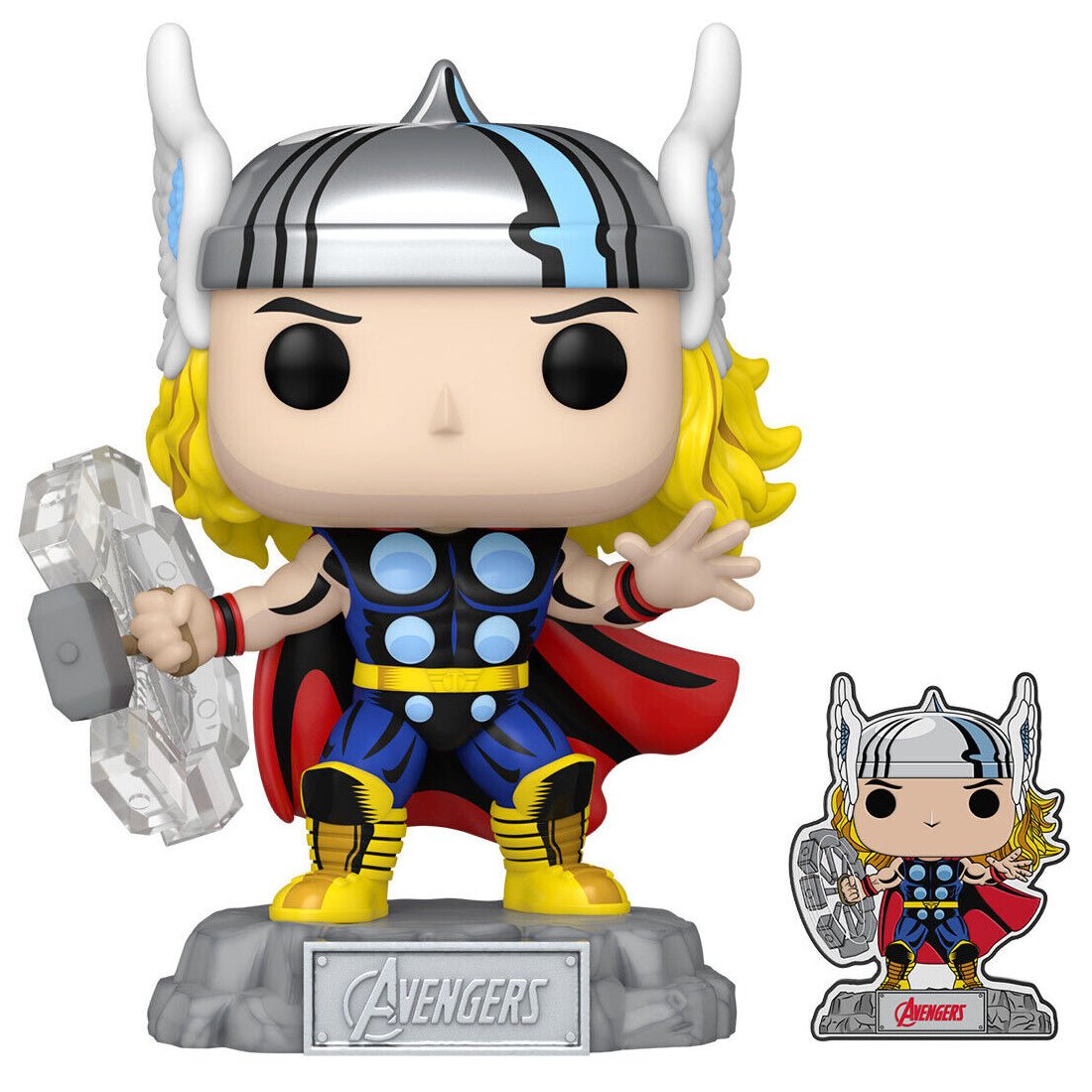 Funko Pop! Marvel: Avengers - Comic Thor with Pin (Exc) #1190 - دمية - Store 974 | ستور ٩٧٤
