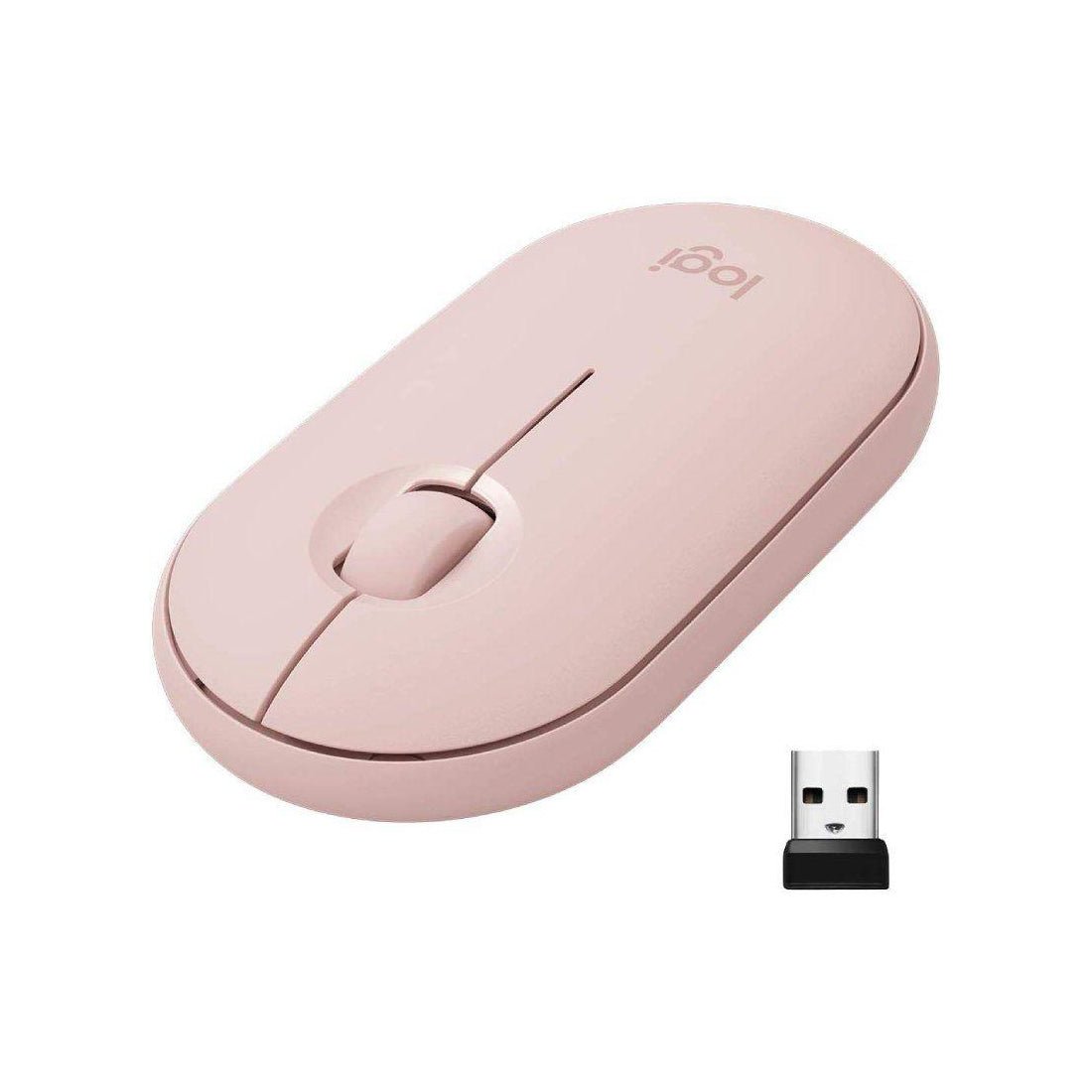Logitech Pebble M350 Wireless Mouse - Optical Rose - فأرة - Store 974 | ستور ٩٧٤