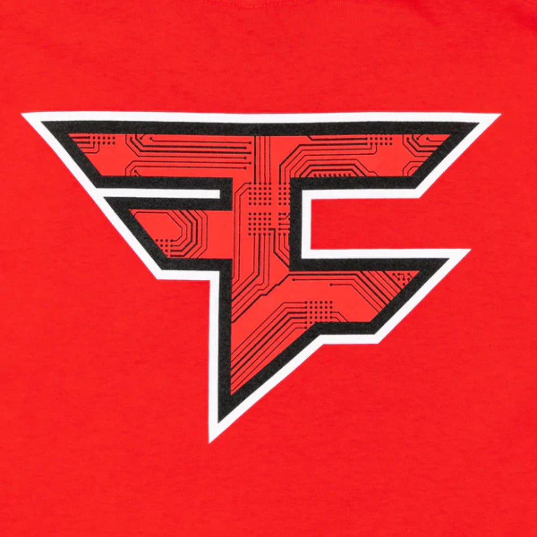 Faze Clan Circuit Tee - Red - M - تي-شيرت - Store 974 | ستور ٩٧٤