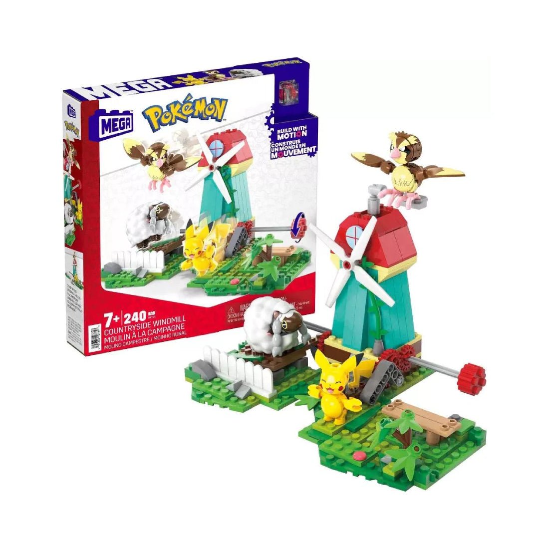 MEGA Pokémon Countryside Windmill Building Set - لعبة بوكيمون