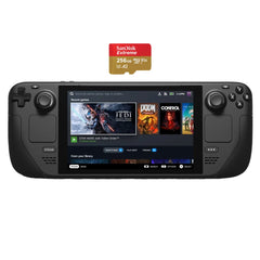 (Pre-Owned) Valve Steam Deck 16GB RAM 256GB SSD Handheld Console w/ Sandisk extreme 256gb SD Card - جهاز ألعاب مستعمل