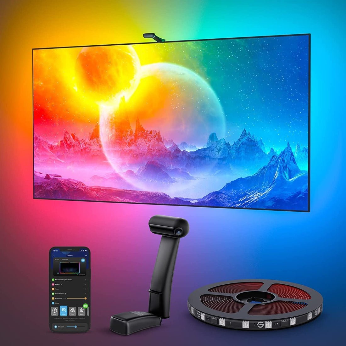 Govee Envisual Tv Backlight T2 With Dual Cameras (55/65 inch) - إضاءة - Store 974 | ستور ٩٧٤