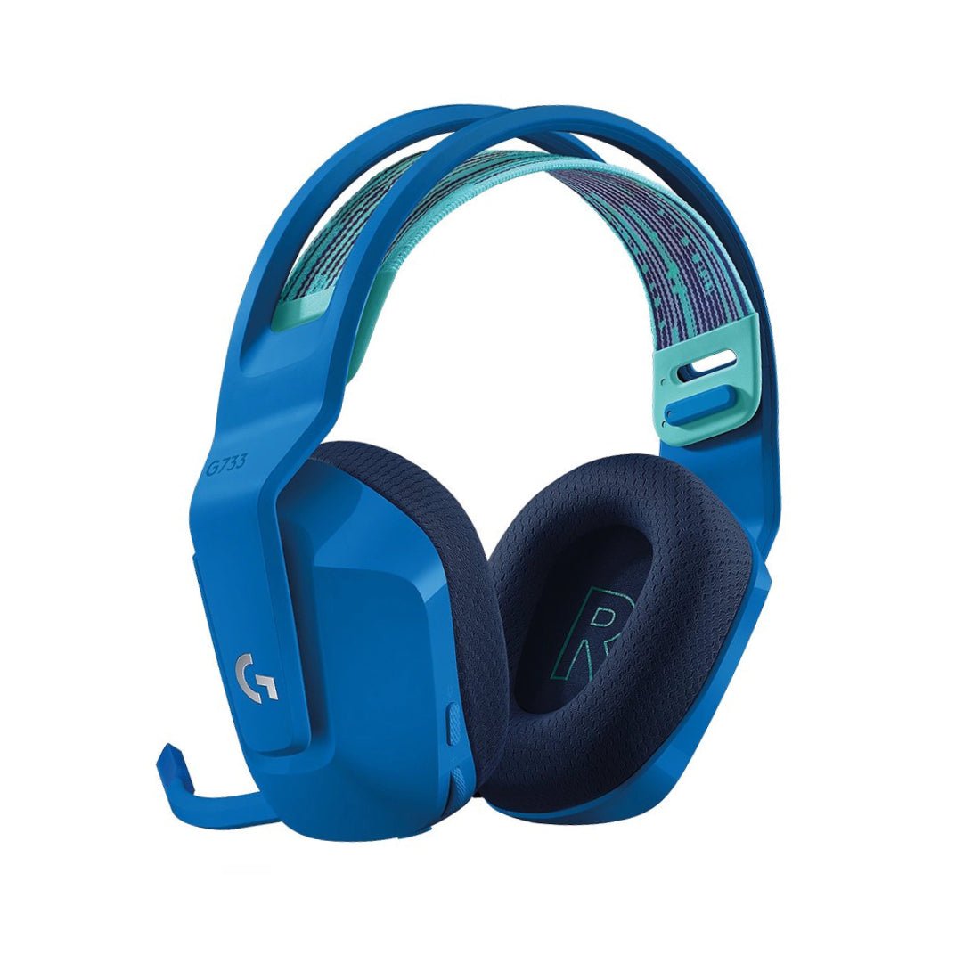 Logitech G733 Lightspeed 2.4 جيجاهرتز تسريع استريو على الأذن سماعة ألعاب - الأزرق - سمة Logitech G733 Lightspeed 2.4 جيجاهرتز تسريع استريو على الأذن سماعة ألعاب - الأزرق - سمة