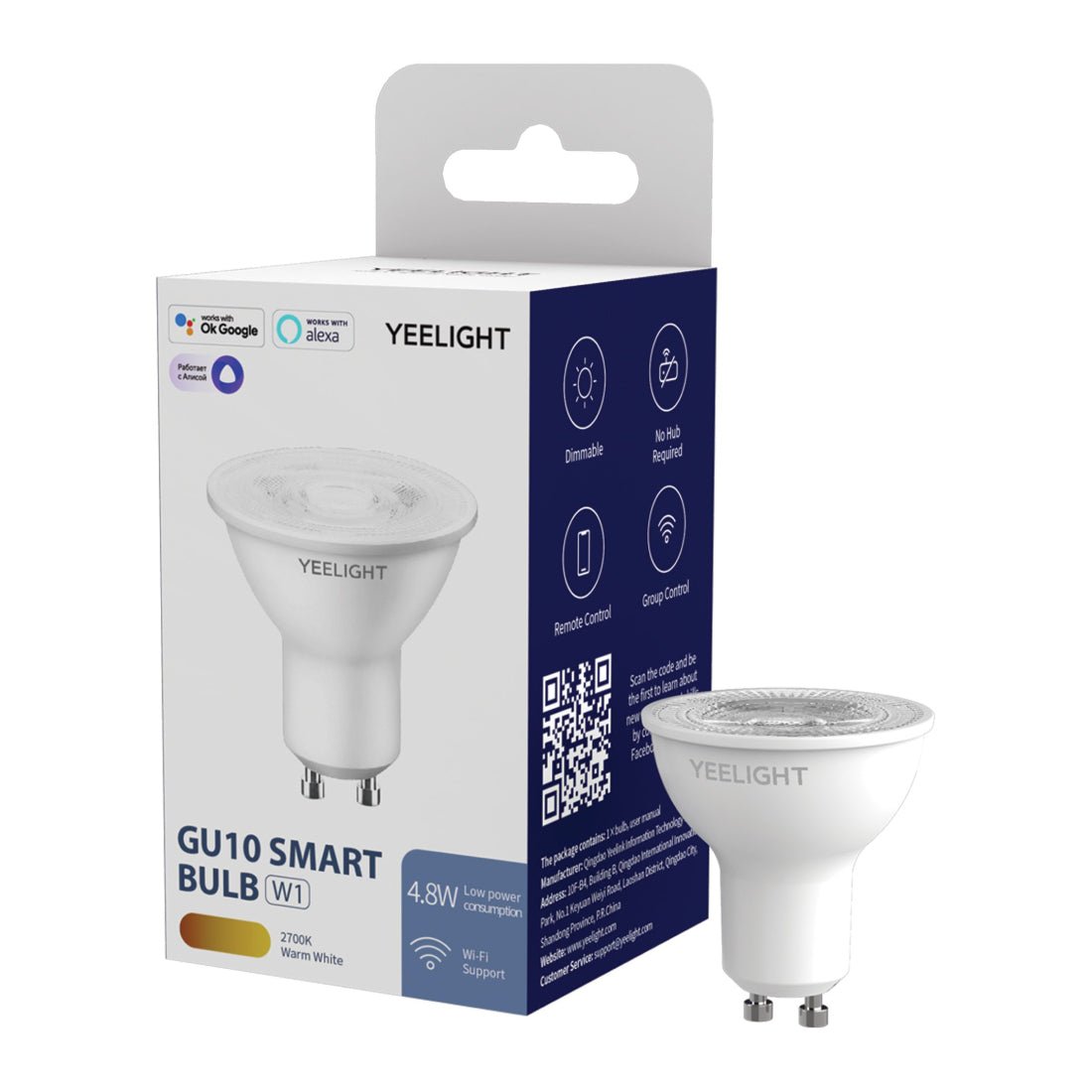 Yeelight GU10 Dimmable Smart Bulb - Warm White - إضاءة - Store 974 | ستور ٩٧٤
