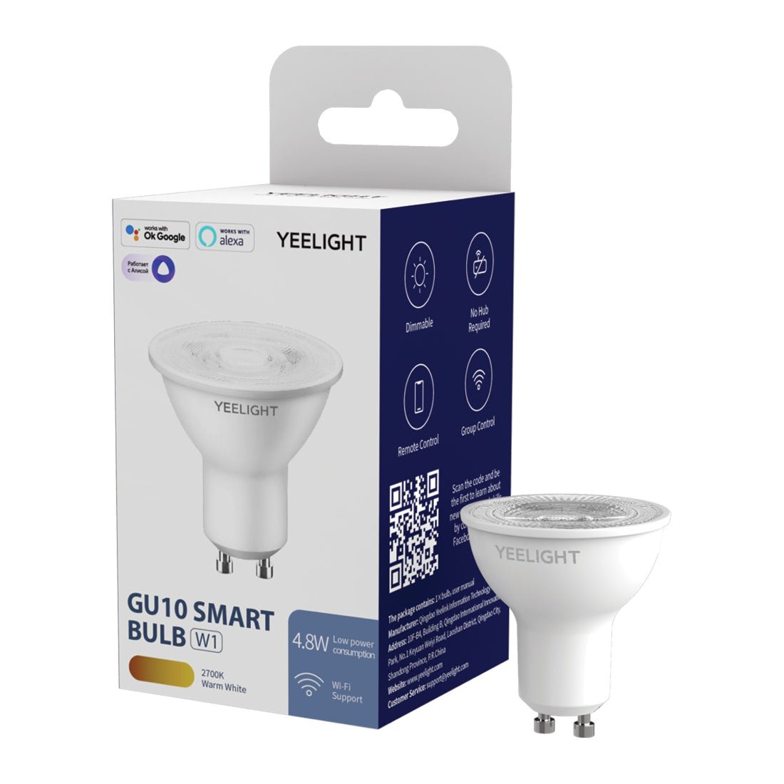 Yeelight GU10 Dimmable Smart Bulb - Warm White - إضاءة Yeelight GU10 Dimmable Smart Bulb - Warm White - إضاءة
