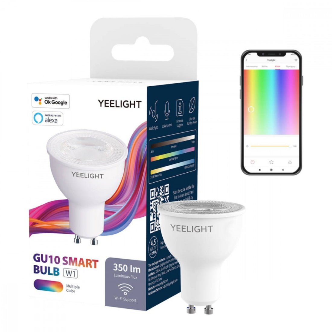 Yeelight GU10 Dimmable Smart Bulb - Multiple Color - إضاءة - Store 974 | ستور ٩٧٤