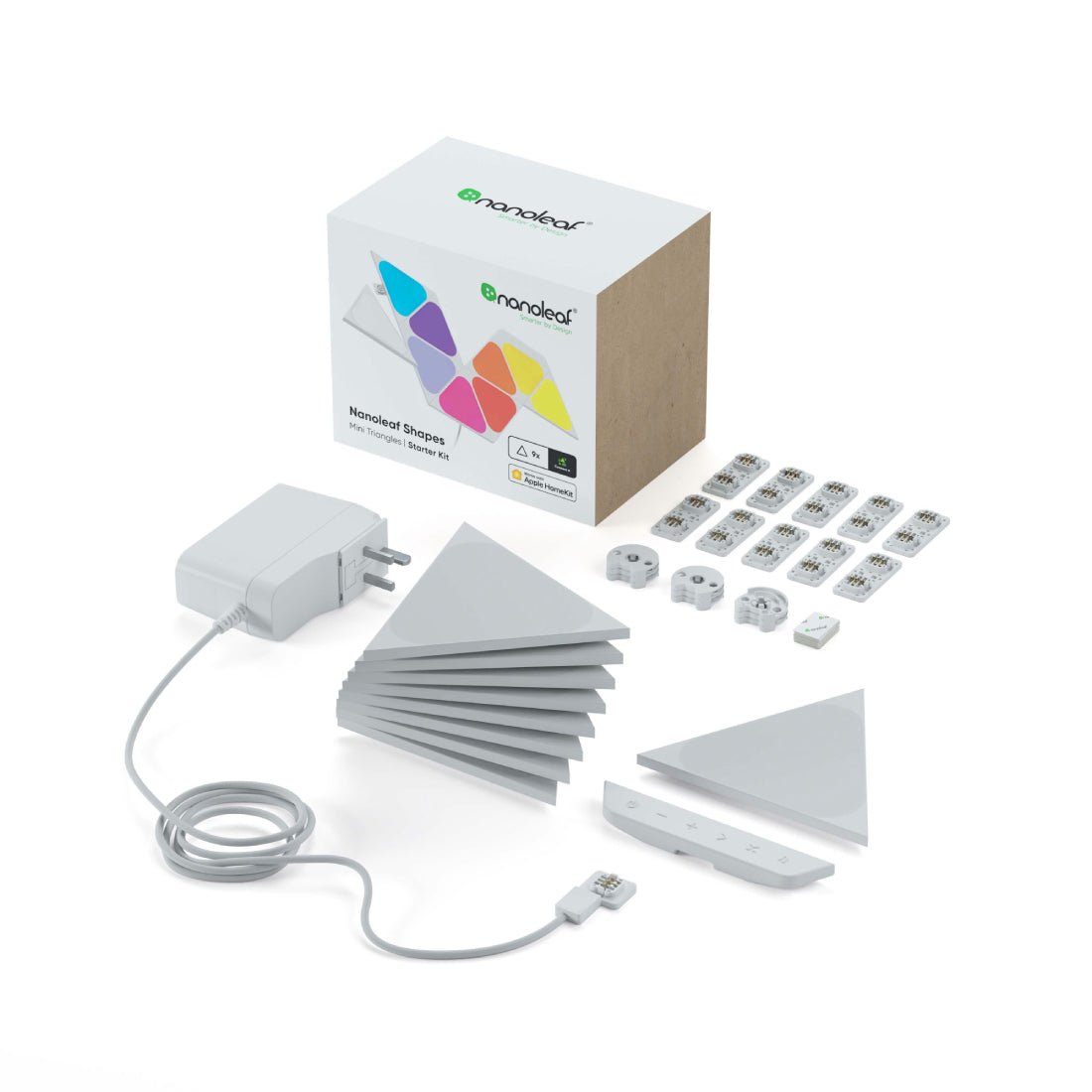 Nanoleaf Shapes Triangles Mini Starter Kit - 9 Panels - إضاءة Nanoleaf Shapes Triangles Mini Starter Kit - 9 Panels - إضاءة