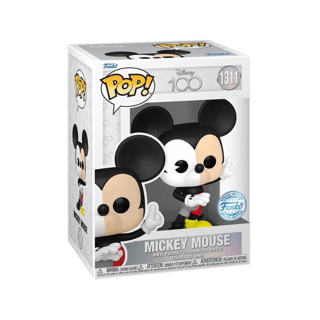 Funko Pop! Disney: D100 - Mickey (Split Color)(Exc) #1311 - دمية - Store 974 | ستور ٩٧٤