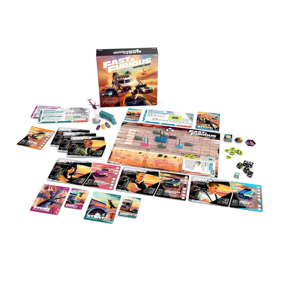 Funko Pop Games! Movie: The Fast & The Furious - Highway Heist Game - لعبة Funko Pop Games! Movie: The Fast & The Furious - Highway Heist Game - لعبة