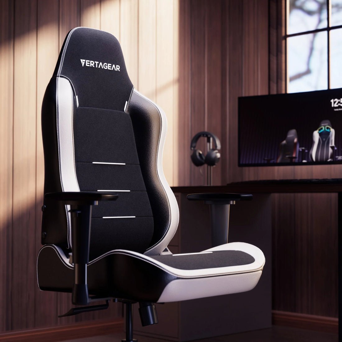 Vertagear SL3800 HygennX Gaming Chair - Black & White - كرسي ألعاب - Store 974 | ستور ٩٧٤