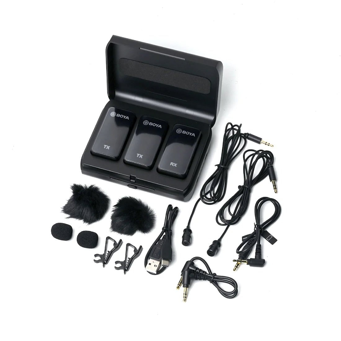 Boya BY-XM6-K2 2.4GHz Ultra-compact Wireless Microphone System Kit - Black - ميكروفون - Store 974 | ستور ٩٧٤