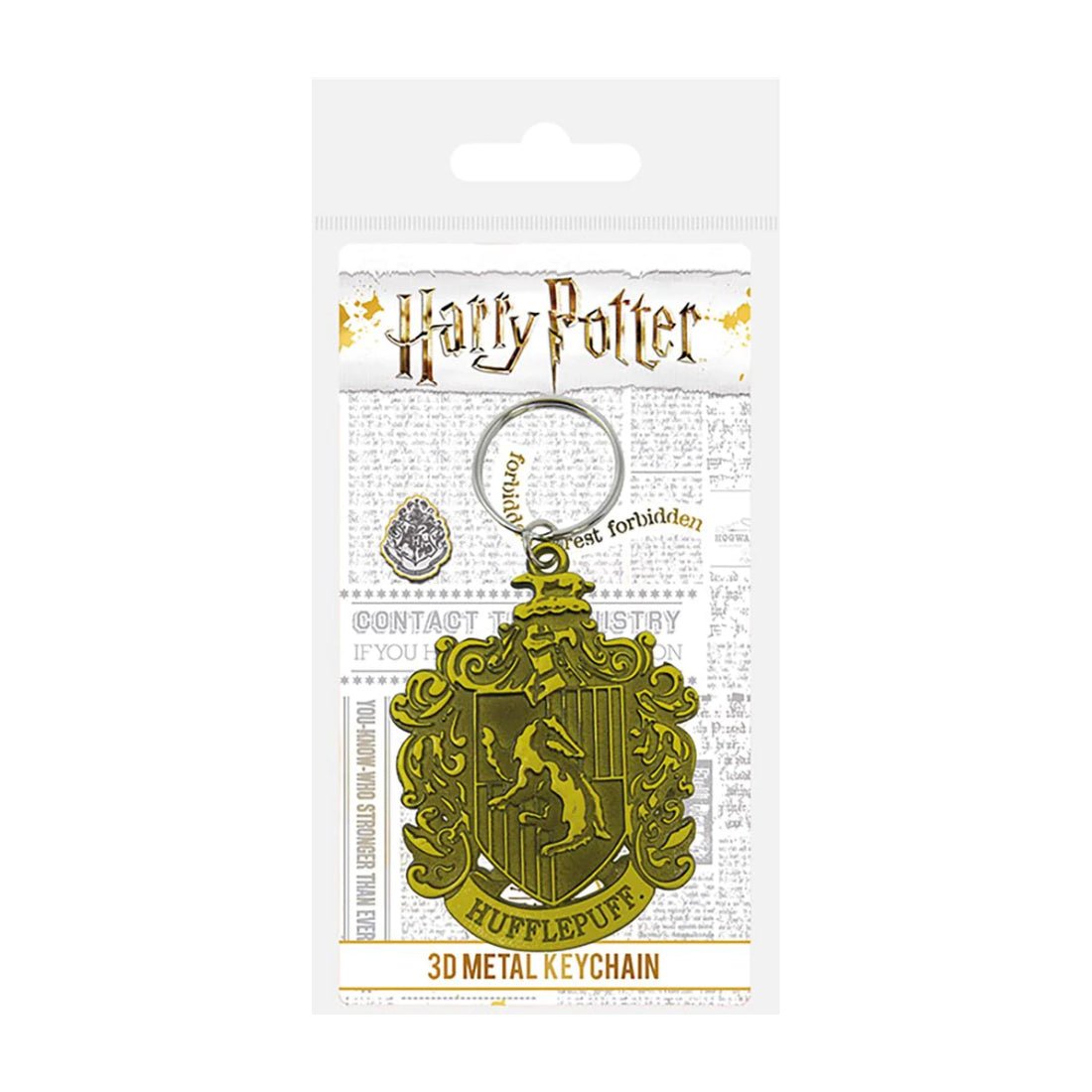 Harry Potter - Hufflepuff Crest Metal Keychain - أكسسوار - Store 974 | ستور ٩٧٤