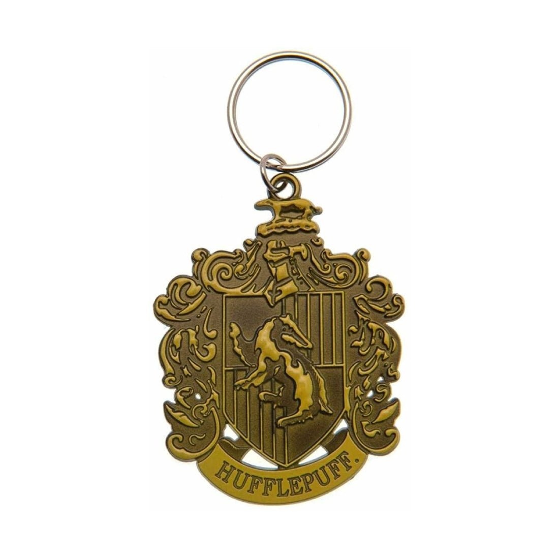 Harry Potter - Hufflepuff Crest Metal Keychain - أكسسوار - Store 974 | ستور ٩٧٤