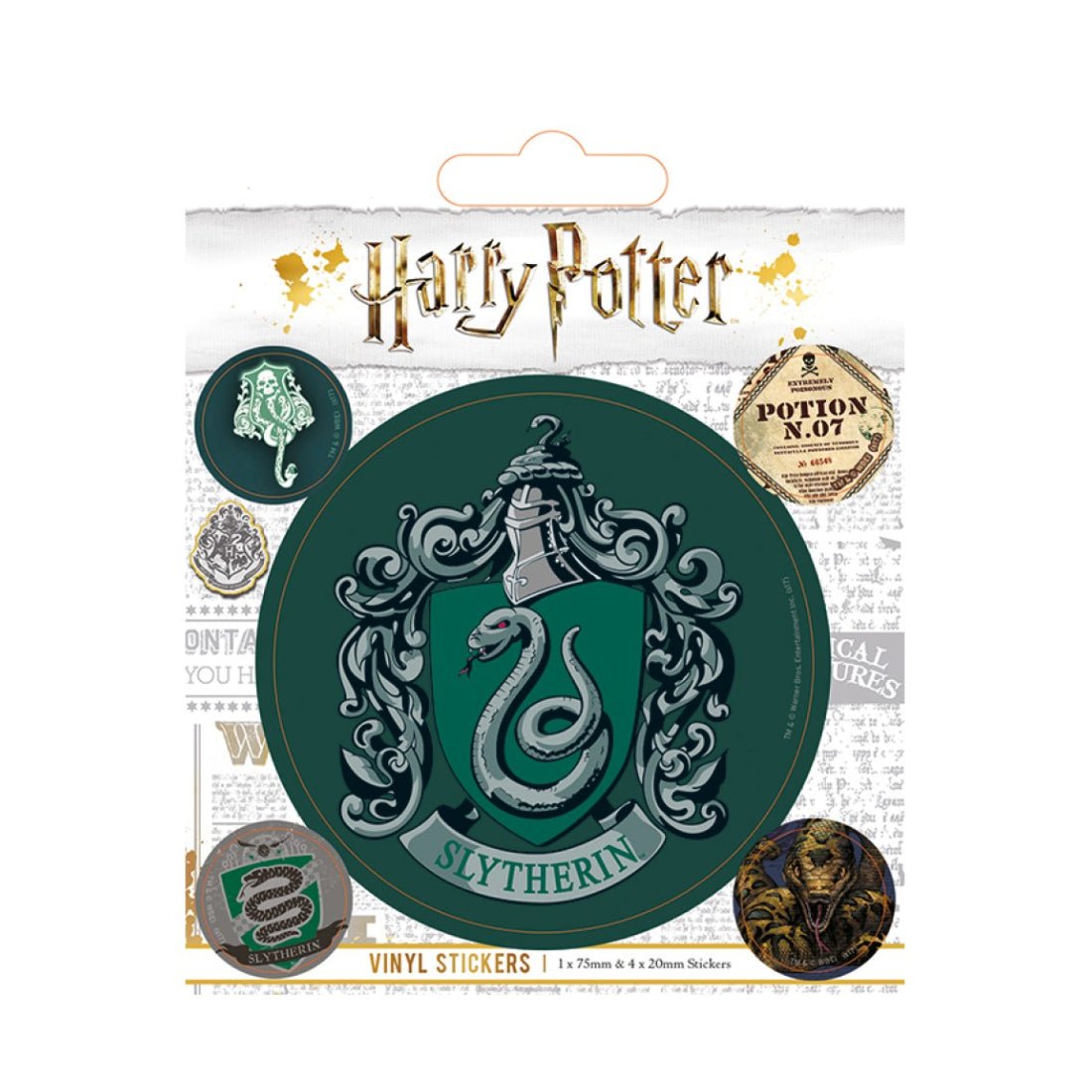 Harry Potter - Slytherin Vinyl Sticker Pack - أكسسوار - Store 974 | ستور ٩٧٤