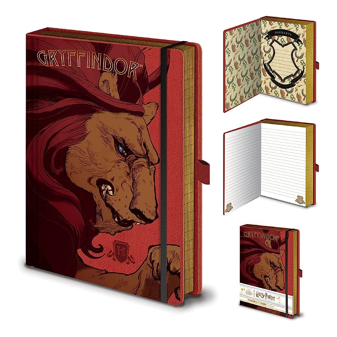 Harry Potter - Intricate Houses Gryffindor Premium A5 Notebook - دفتر - Store 974 | ستور ٩٧٤