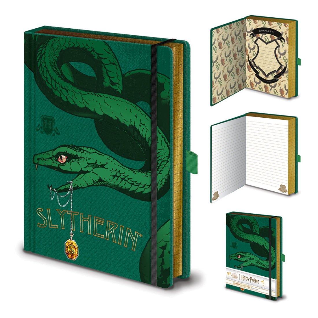 Harry Potter - Intricate Houses Slytherin Premium A5 Notebook - دفتر - Store 974 | ستور ٩٧٤