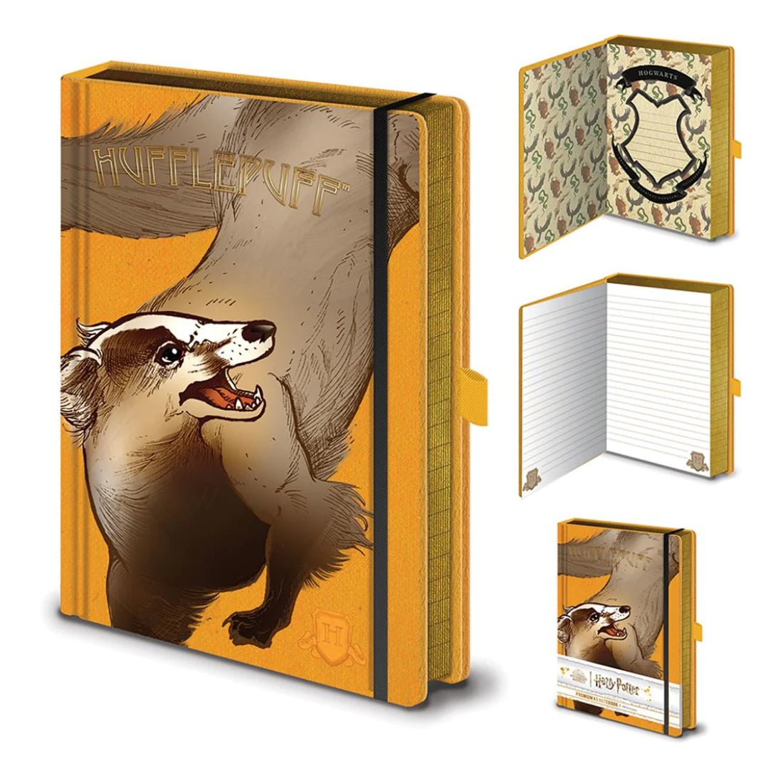 Harry Potter - Intricate Houses Huffelpuff Premium A5 Notebook - دفتر - Store 974 | ستور ٩٧٤