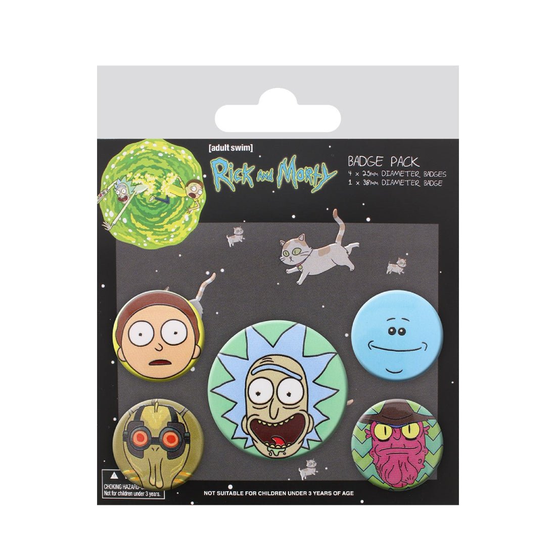 Rick And Morty - Heads Badge Pack - أكسسوار Rick And Morty - Heads Badge Pack - أكسسوار